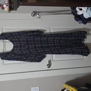 Plaid Long Sleeve Maxi Dress